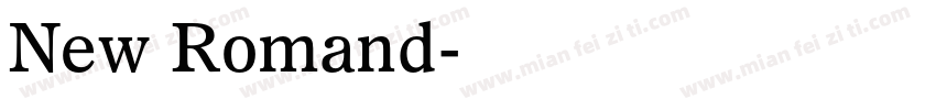 New Romand字体转换